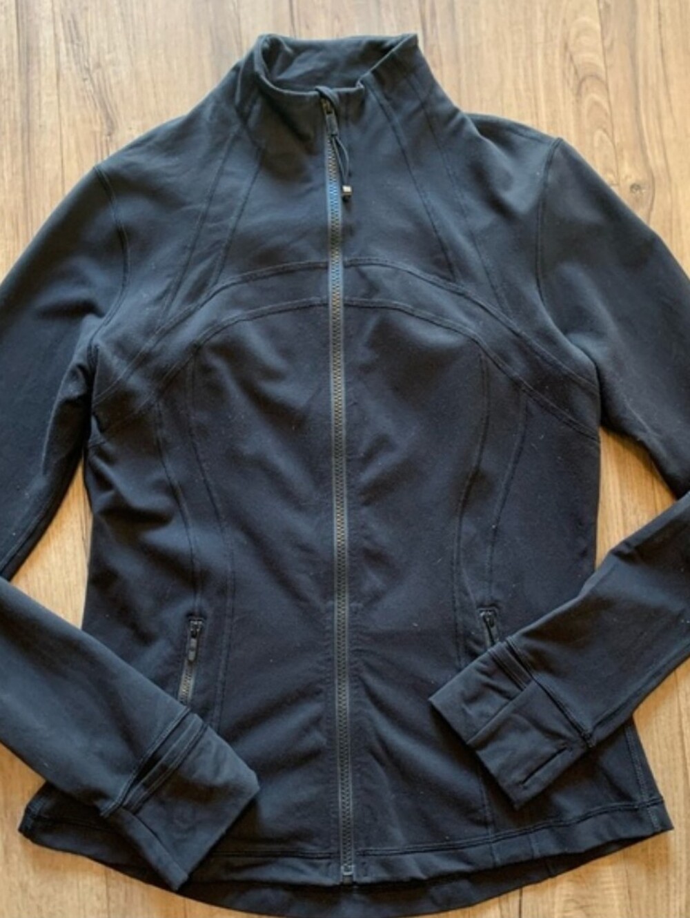 Lululemon Define Jacket Black Size 10 Full Zip Thumbholes Athleisure Yoga Gym